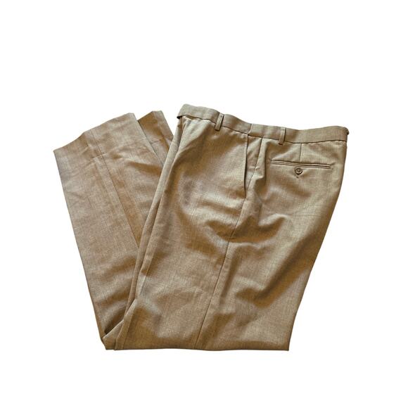 VGUC Twinhill Dress Pants Men's Sie 34R Light Gray Pockets Belt Loops - Picture 1 of 6